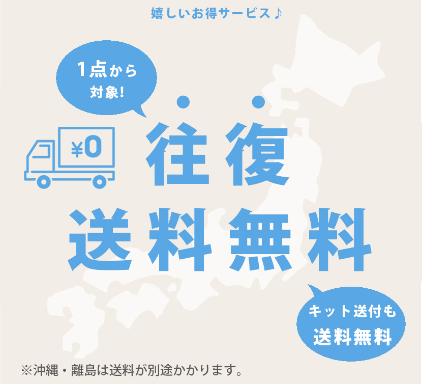 往復送料無料キャンペーンのバナー