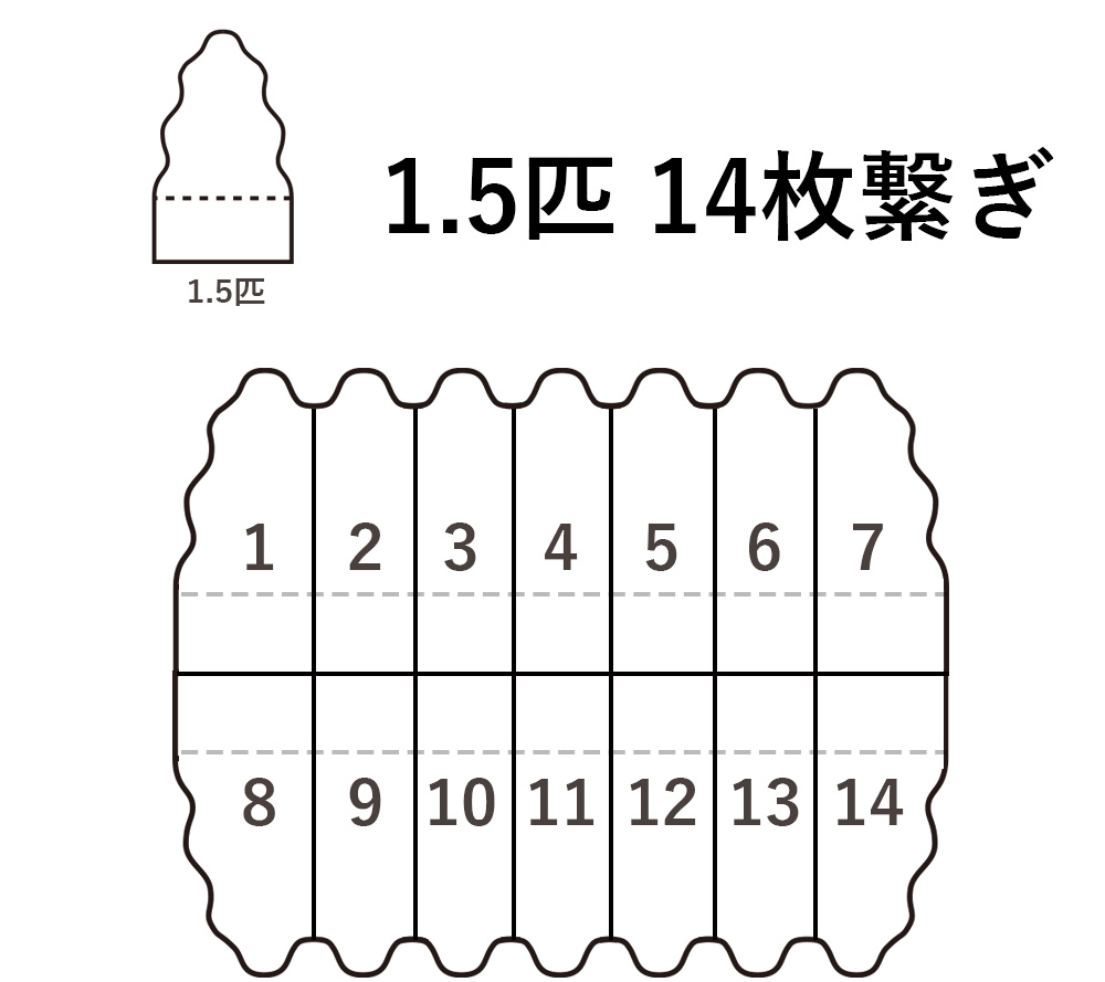 ムートンラグ　1.5匹　14枚繋ぎ