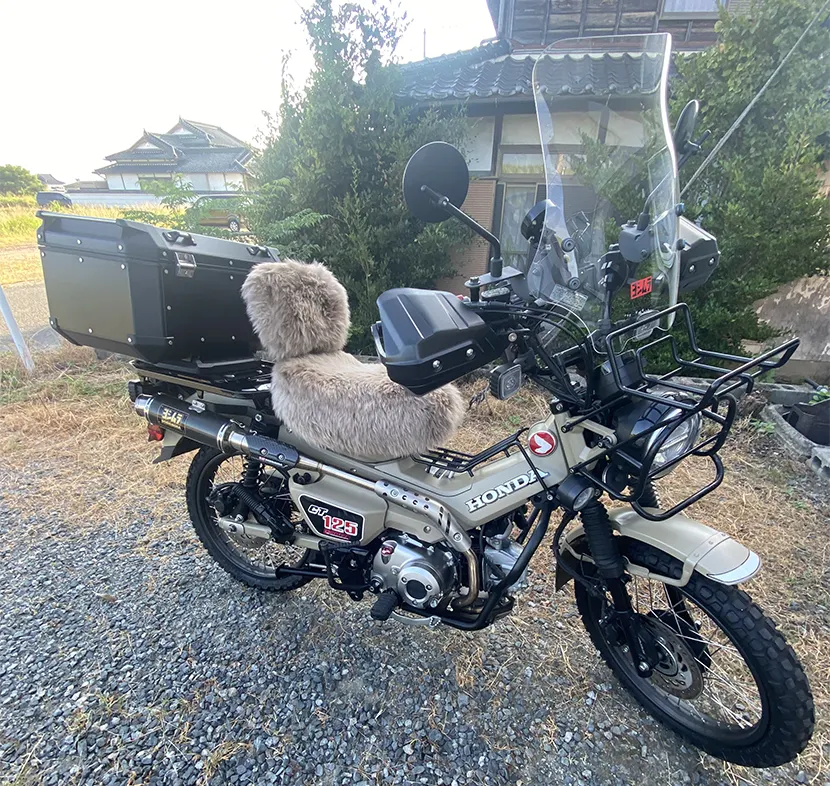 CT125 ハンターカブ　ムートンシートカバー