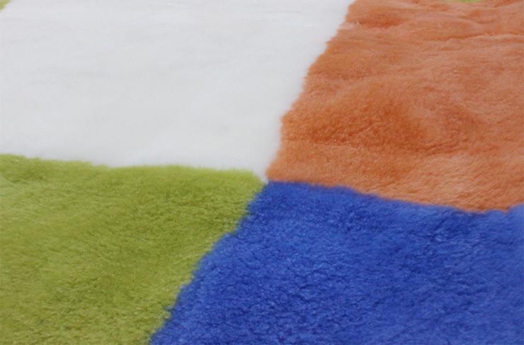 送料無料・お手入れブラシプレゼント!!】ムートンカーペット パネル