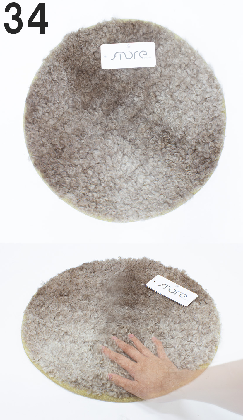 ムートンクッション 天然柄 丸クッション 37cm | シート